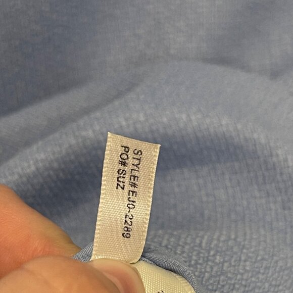 NWOT Eliza J Sleeveless Blue Sheath Dress Sz 2 fringe zipperback, sleeveless NEW - Picture 6 of 8